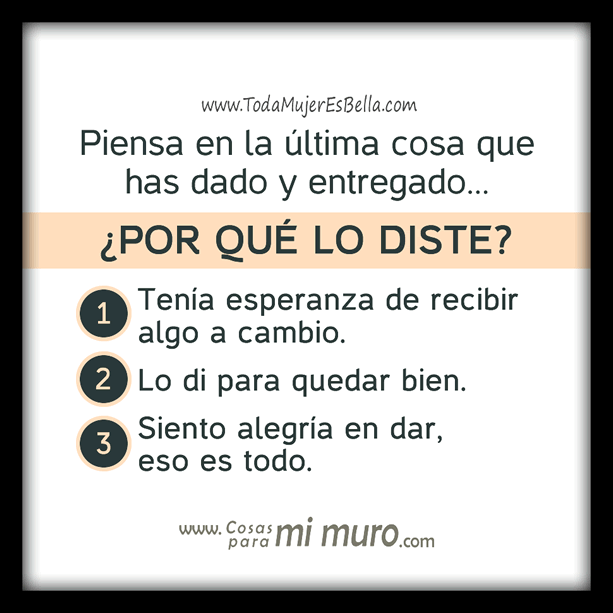 Encuesta sobre lo que das
