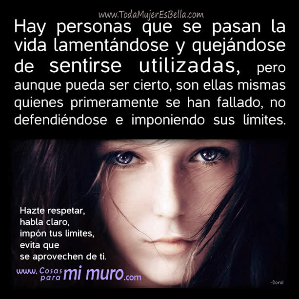 si te sientes utilizada