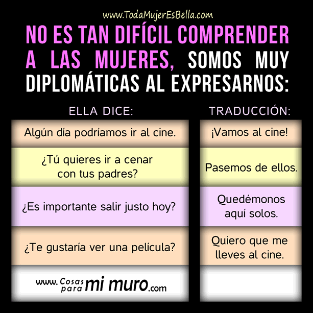 no es tan dificil comprender a las mujeres