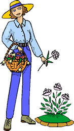 recogiendo flores