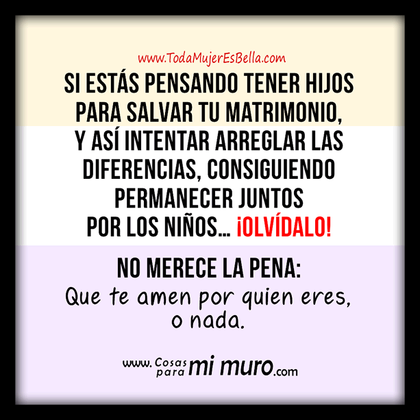 Tener hijos para salvar tu matrimonio