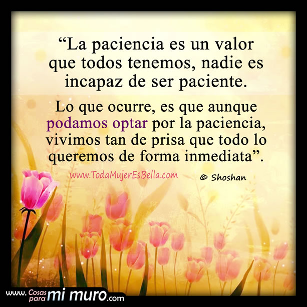 Todos podemos tener paciencia