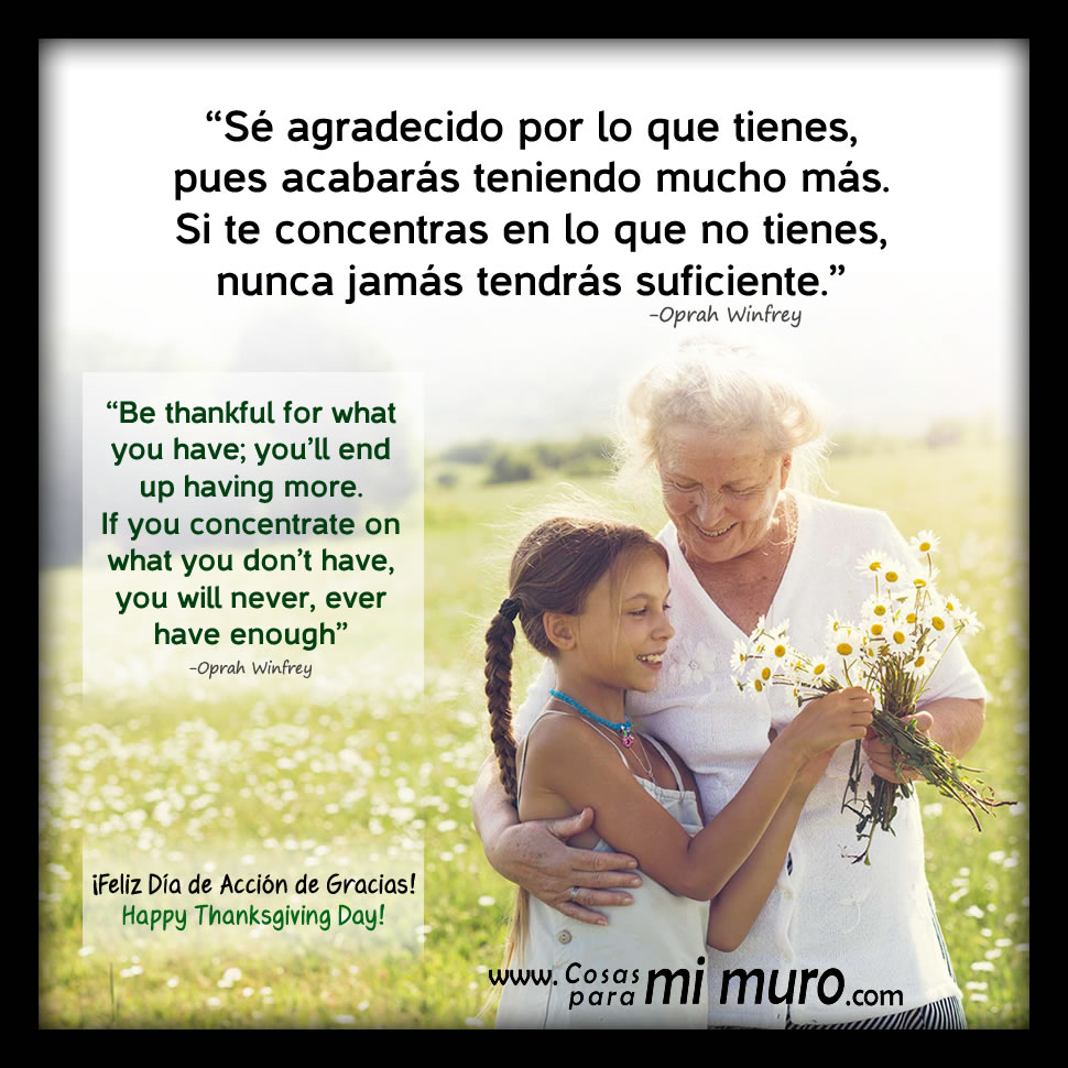 S&eacute; agradecido por lo que tienes