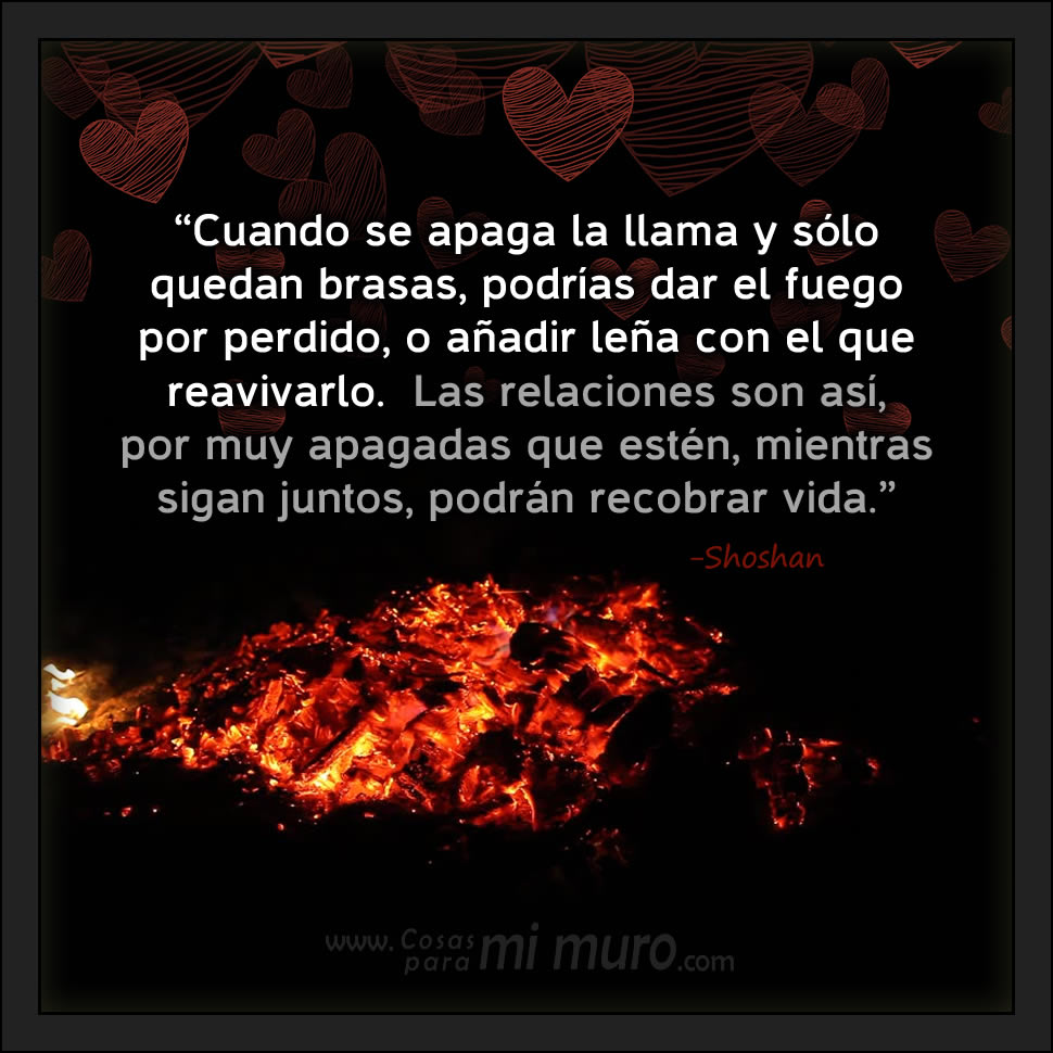Reflexi&oacute;n sobre el amor de pareja que se apaga