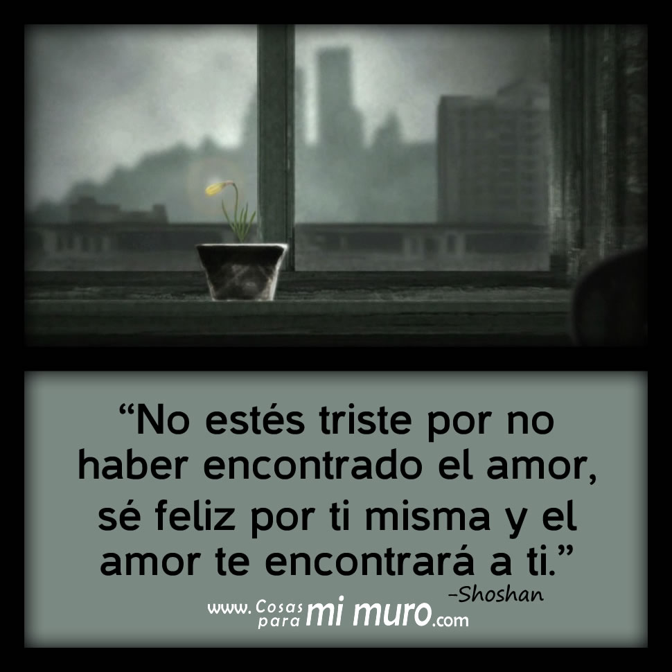 Triste por no haber encontrado amor