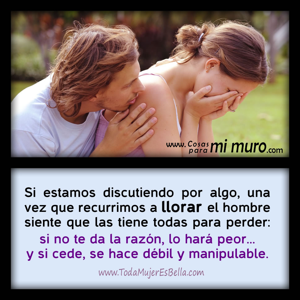 Recurrir a llorar cuando est&aacute;s discutiendo
