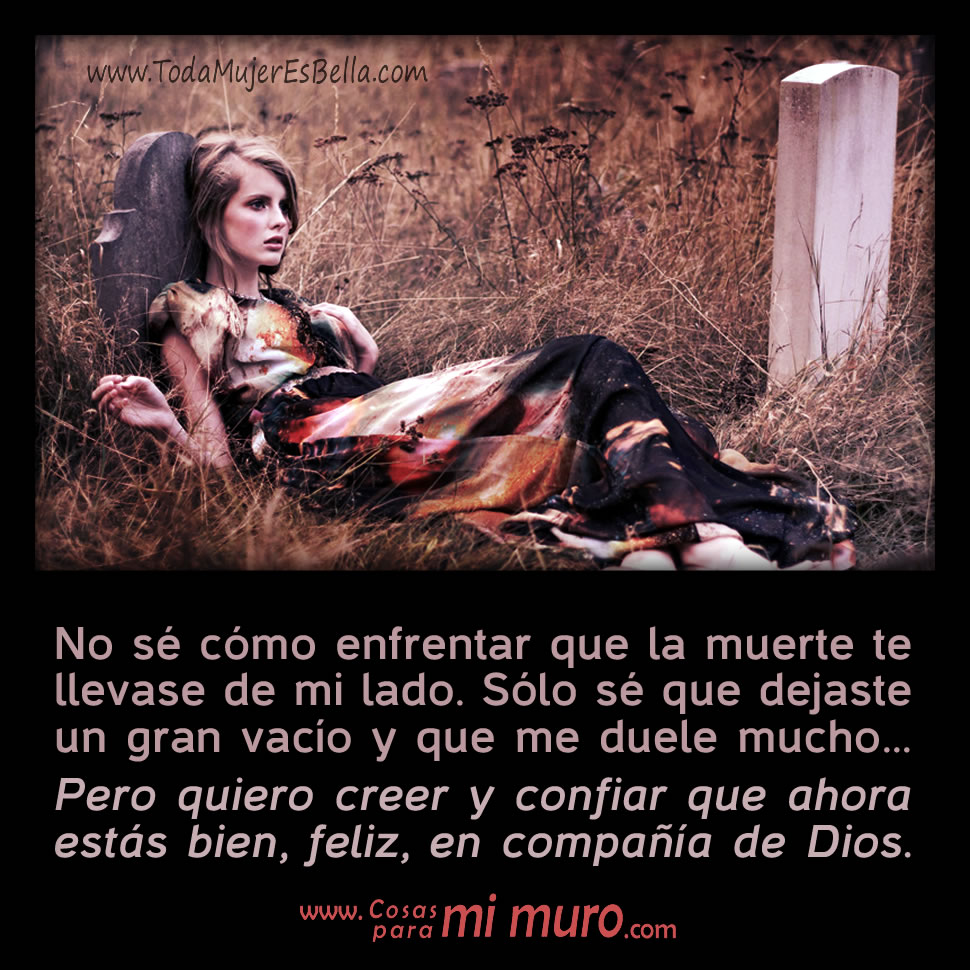 No s&eacute; c&oacute;mo enfrentar tu muerte