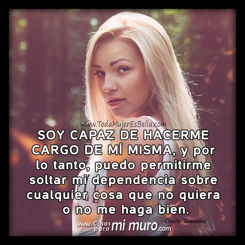 Me hago cargo de mi misma, ¿y tú? Me hago cargo de mi misma, ¿y tú?