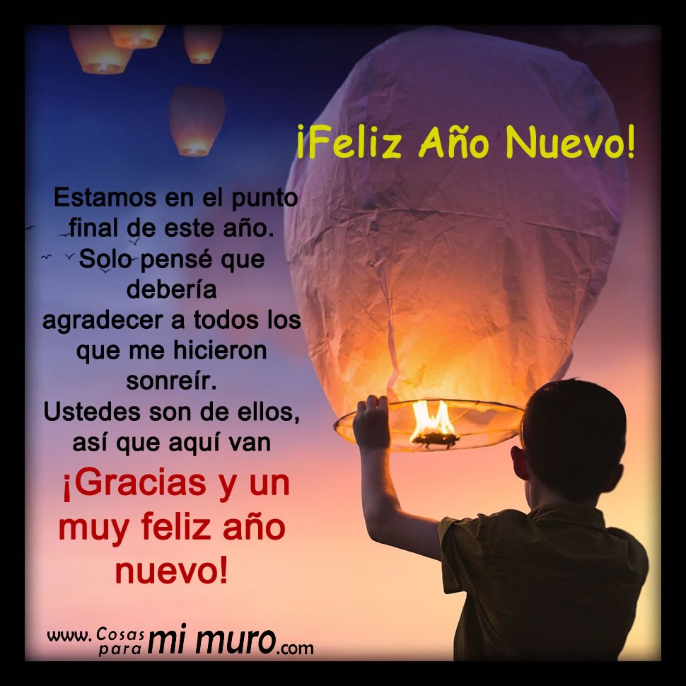 &iexcl;Gracias y Feliz A&ntilde;o Nuevo!