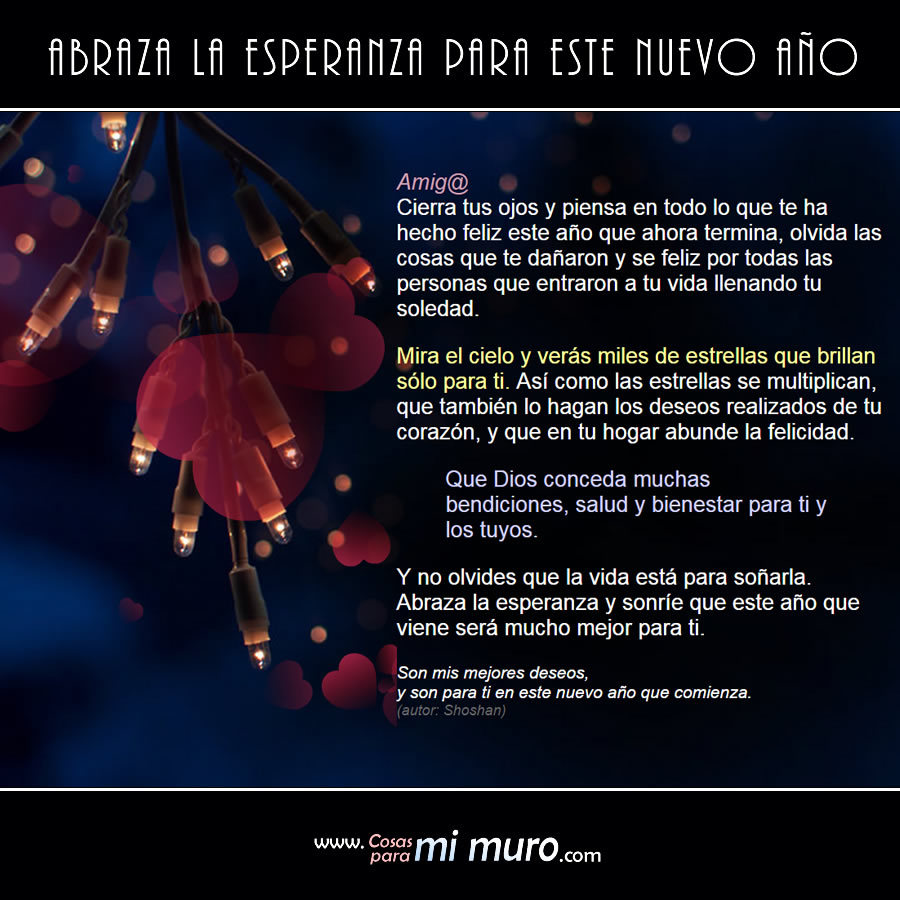 Este fin de a&ntilde;o, abraza la esperanza