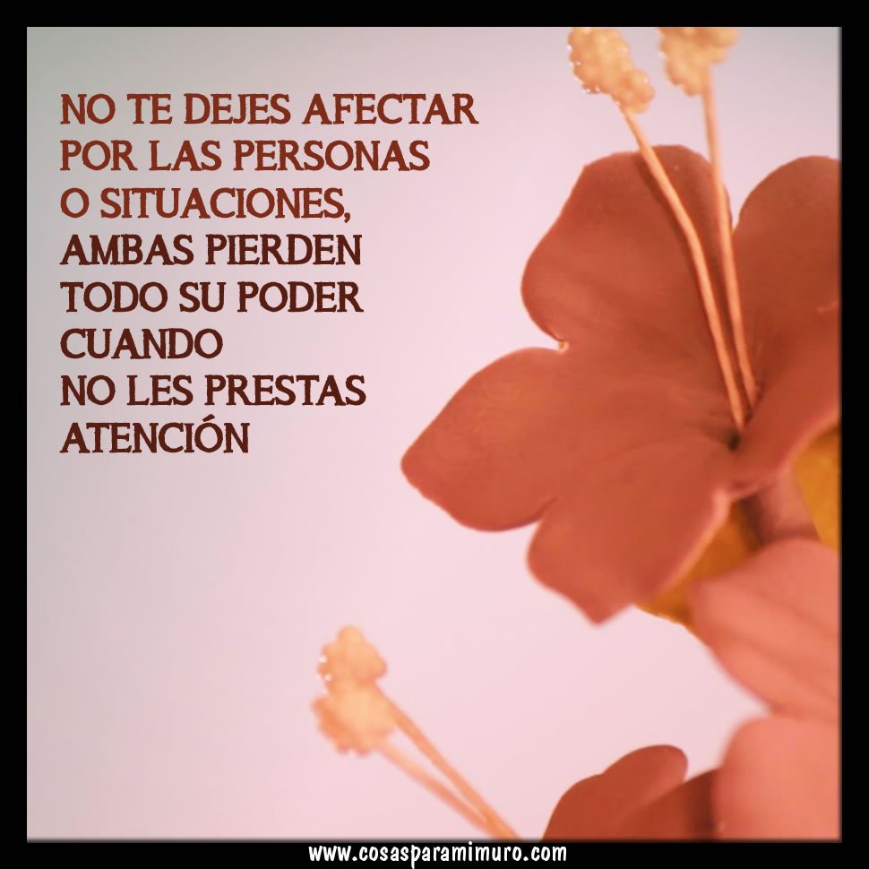 que nada te afecte
