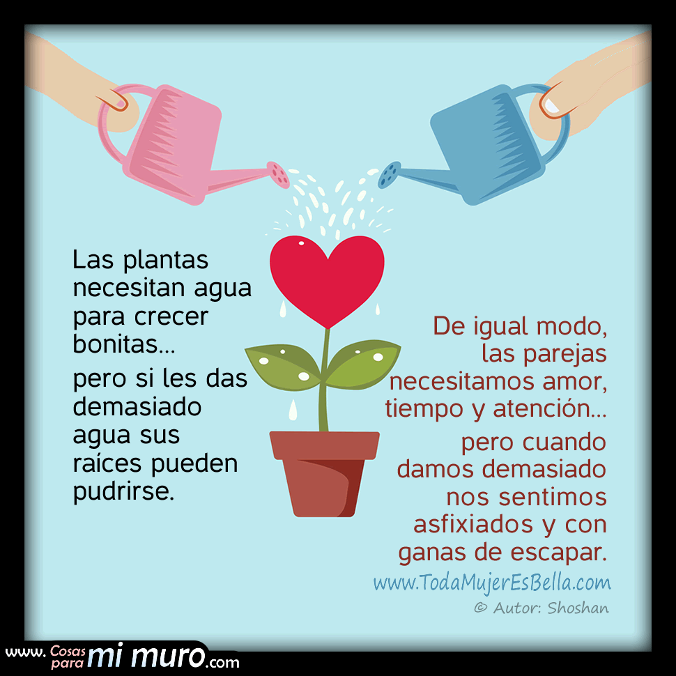 Demasiado amor atosiga y asfixia