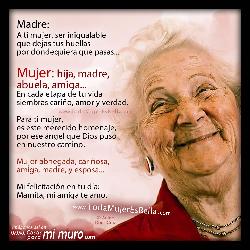 A mi madre: &iexcl;Feliz d&iacute;a de la mujer!