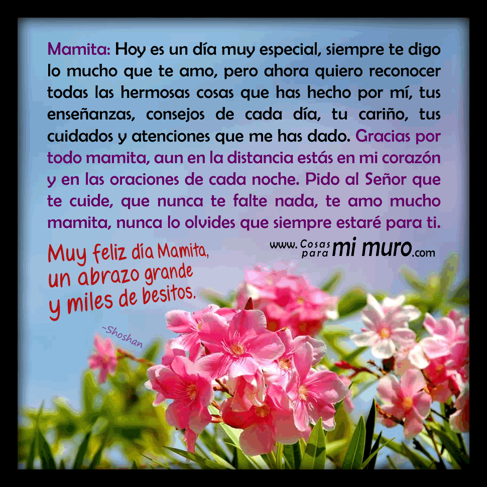 Para mam&aacute; en su d&iacute;a especial