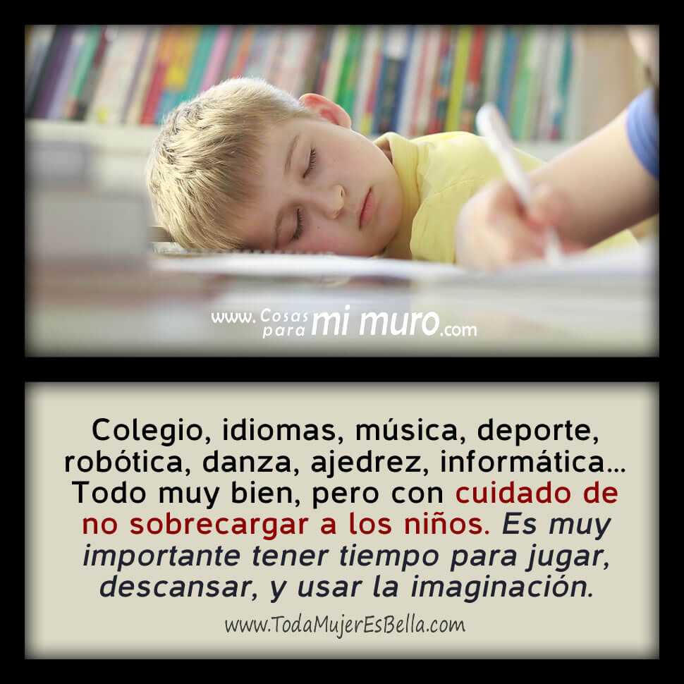 &iquest;Ni&ntilde;os con demasiadas actividades?