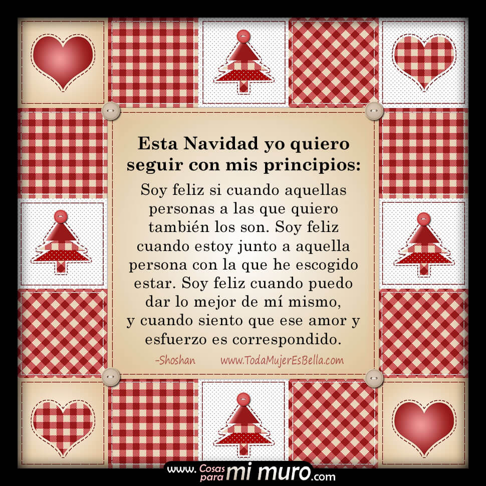 Esta Navidad seguir&eacute; con mis principios: