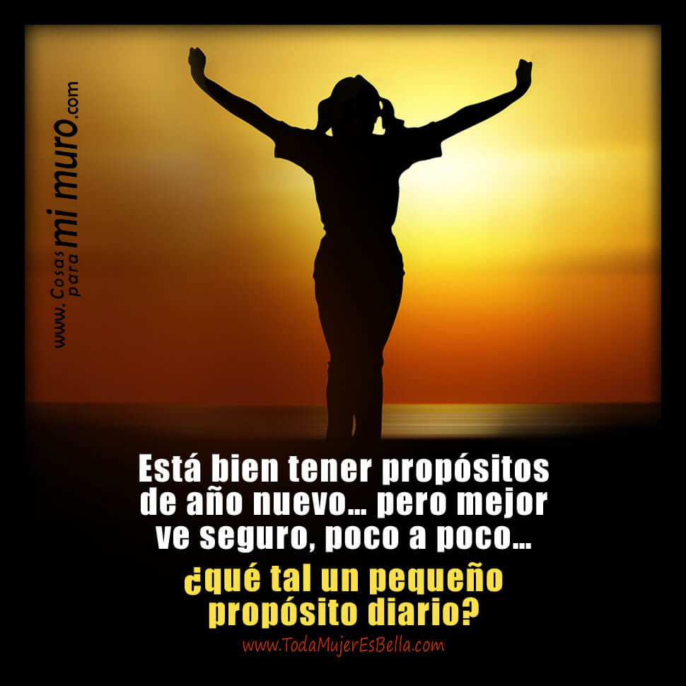 Prop&oacute;sito de a&ntilde;o nuevo - prop&oacute;sito diario