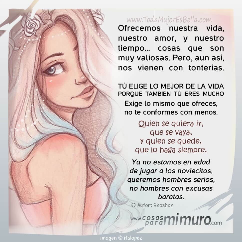 Las excusas baratas de los hombres, sobran