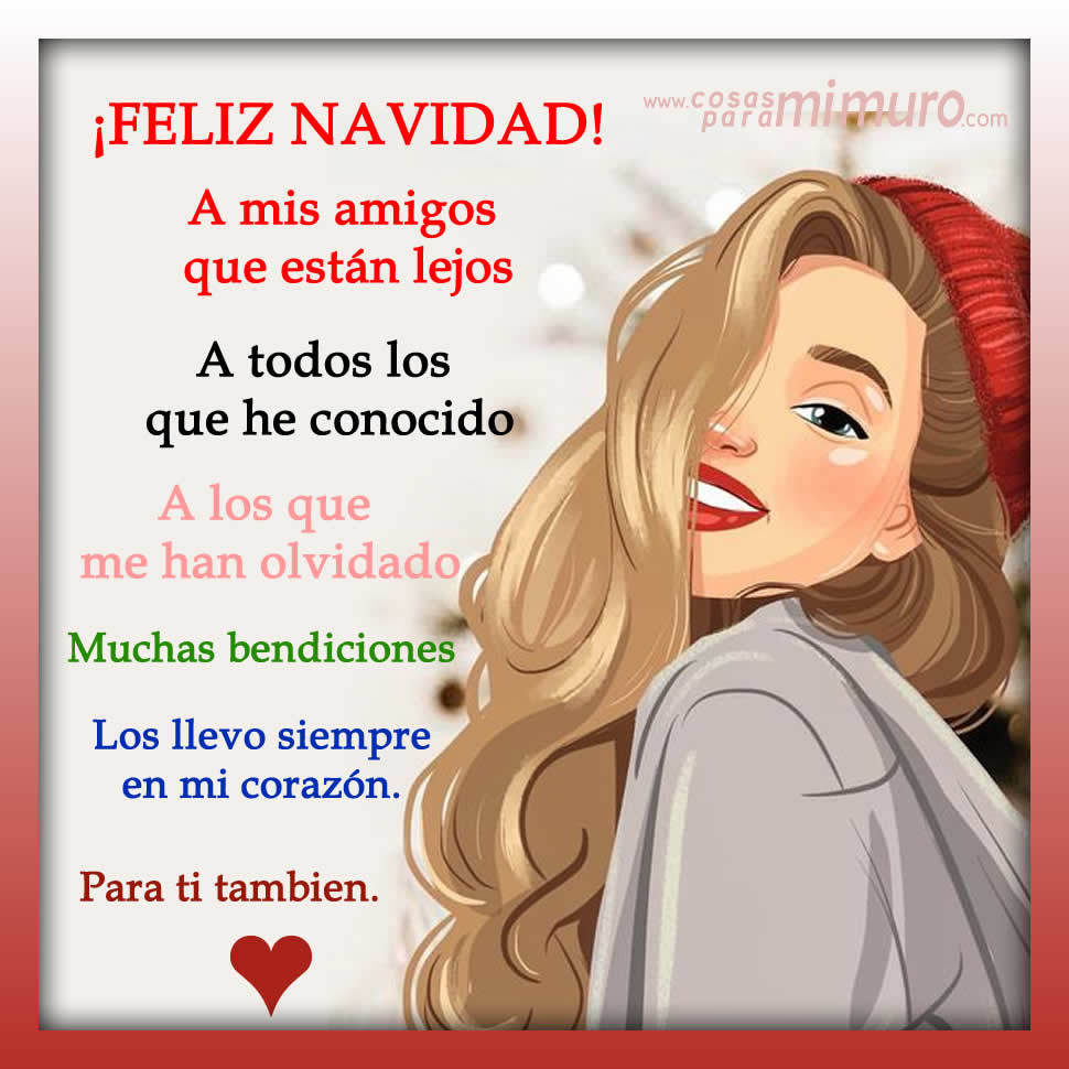 Para mis amigos, para ti, feliz Navidad