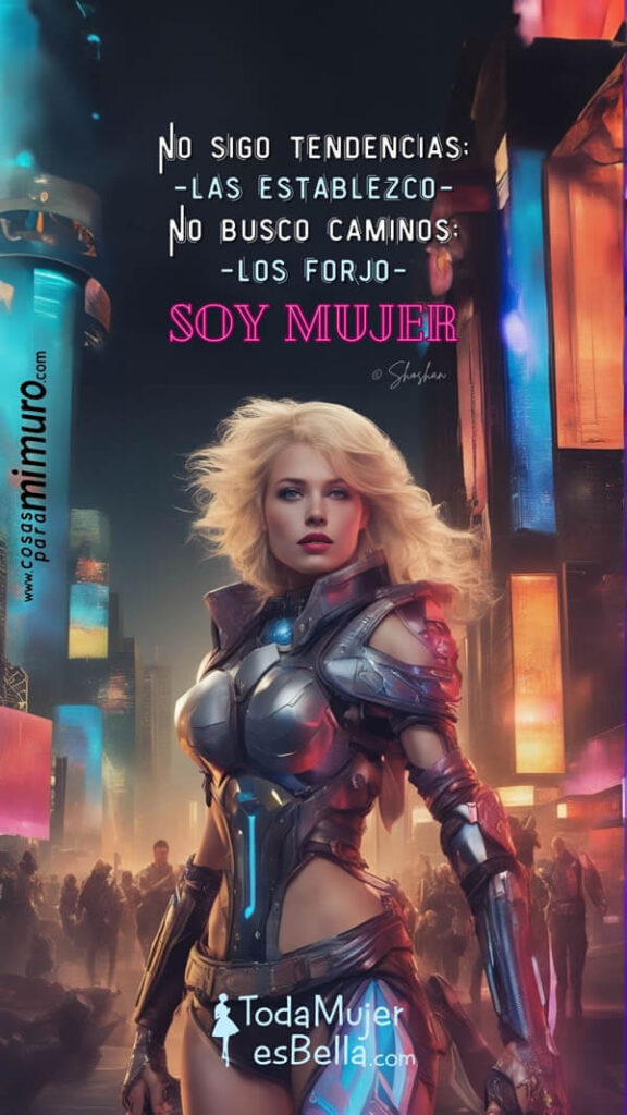 No sigo tendencias, las establezco. Soy mujer.